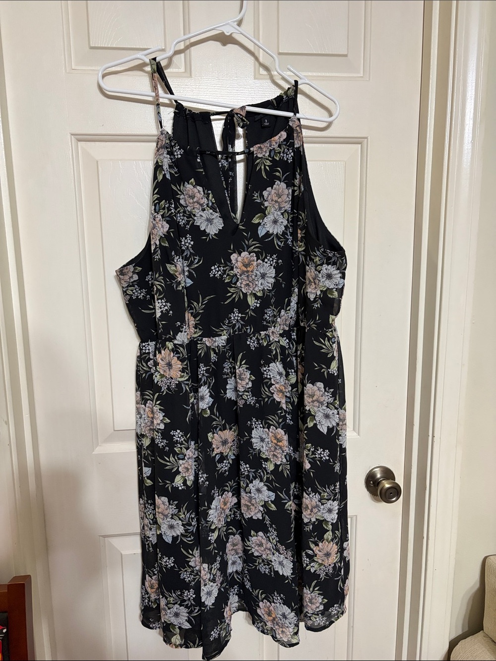 torrid Black Floral Halter Midi Dress
